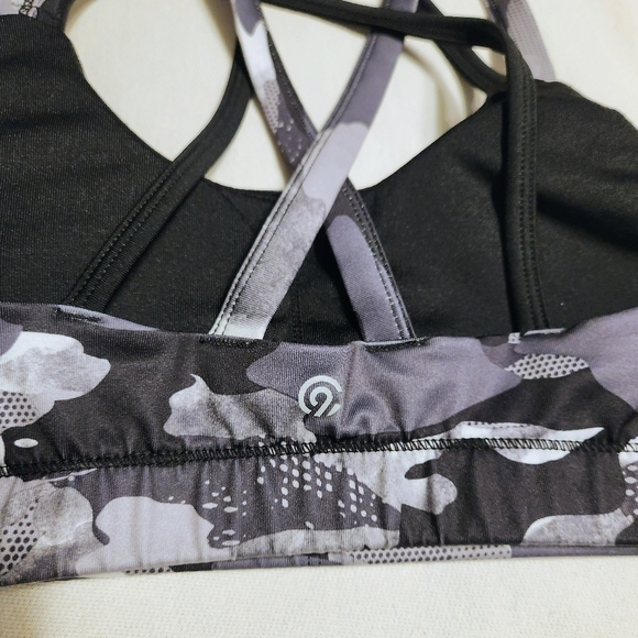 Champion C9 Camo Fitted Double Strap Sports Bra Black Grey X-Small - Picture 9 of 10